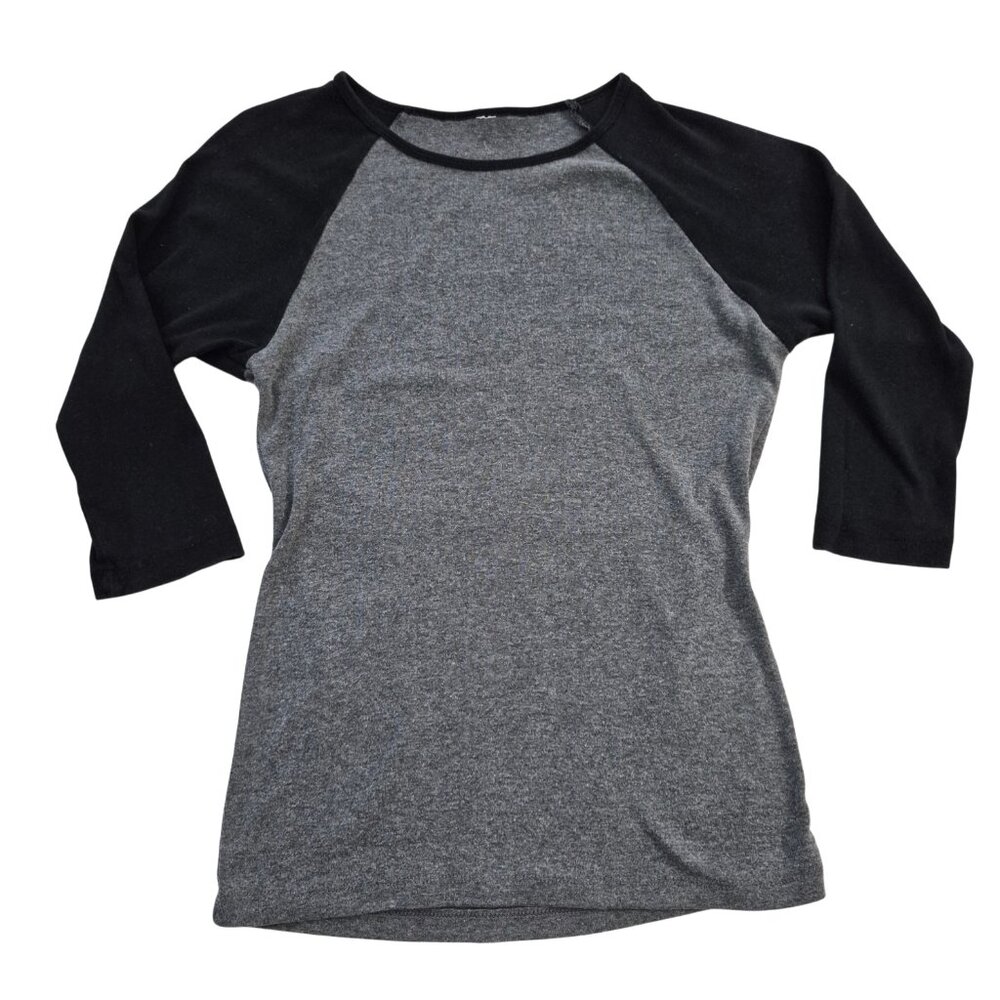 4 Baseball tees 3/4 Sleeve - 1 B+W / 1 White & pink / 2 Gray & Black Size S - Picture 4 of 10